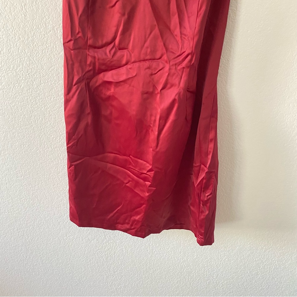 Superdown || NWOT || Nicole Open Back Red Satin Dress - Picture 5 of 10